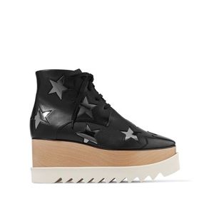 Elyse faux smooth and patent-leather platform boot